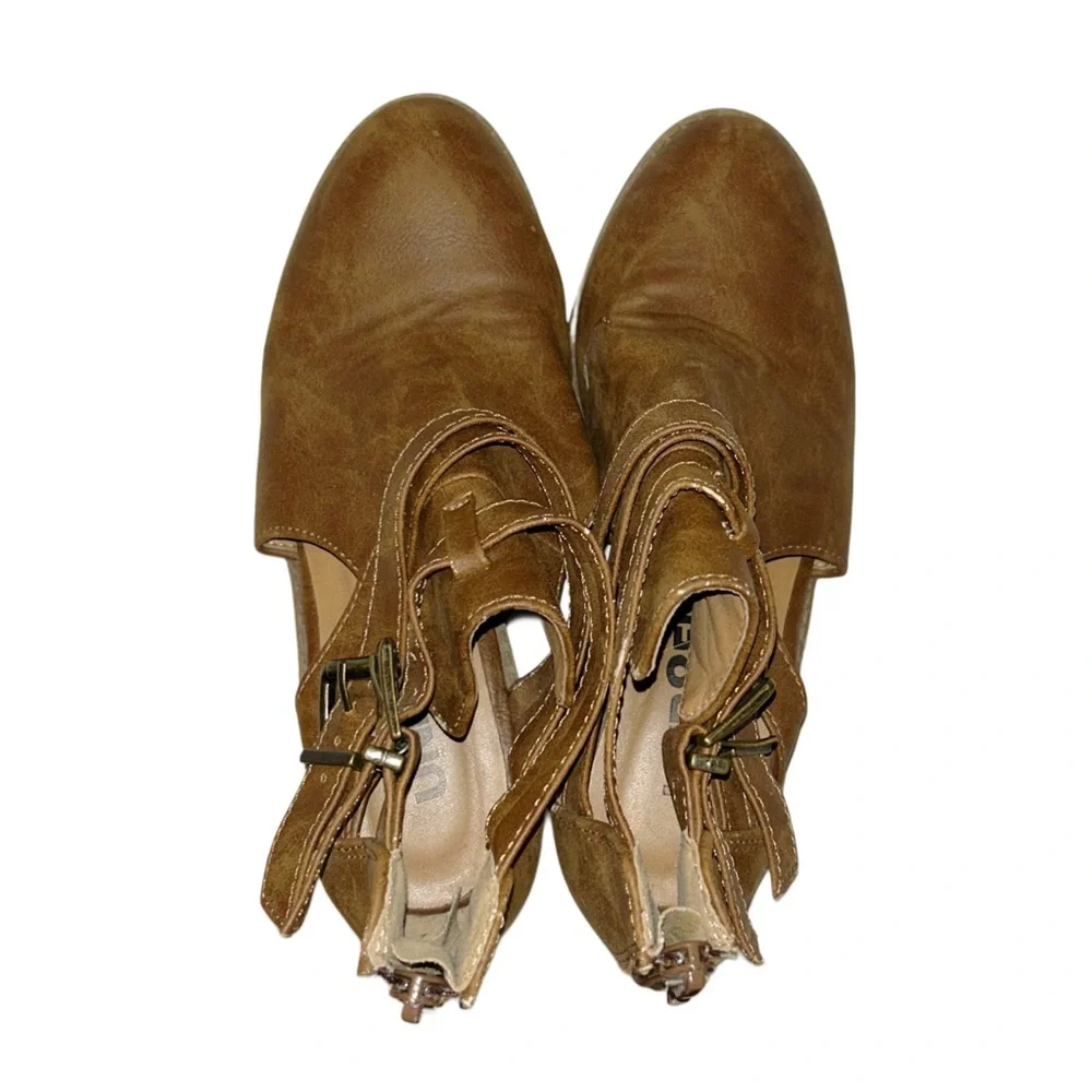 UNR8TED Girl's Brown Ankle Boots With Heel Size 1